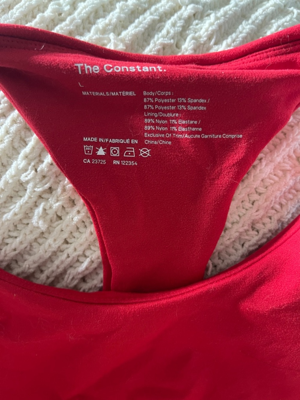 Red Racerback Sports Bra - The Container Store - Picture 2 of 4